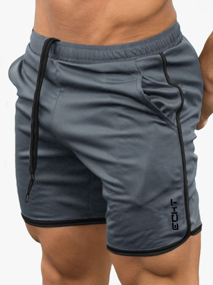 Herr Letter Shorts Running Sports Pants