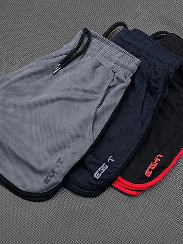 Herr Letter Shorts Running Sports Pants