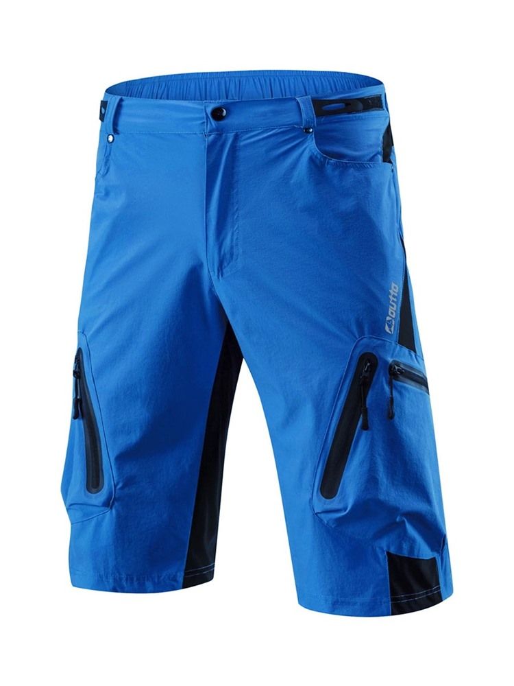 Herr Patchwork Color Block Outdoor Shorts Sommarsportbyxor