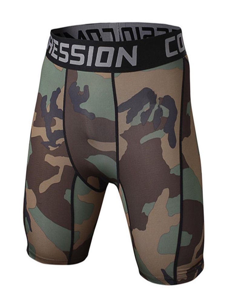 Herrar Camouflage Summer Shorts Sportbyxor