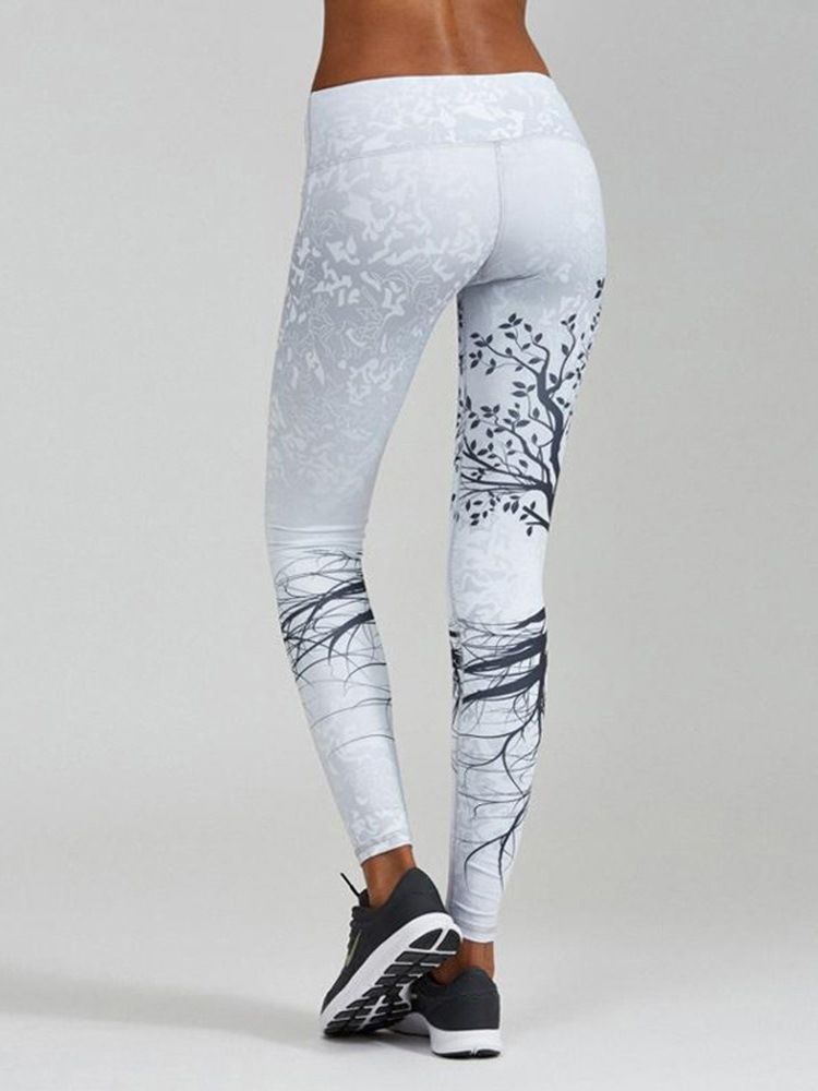 Kvinnatryck Andas Polyester Sommaryogabyxor Tiktok Leggings Med Hög Midja