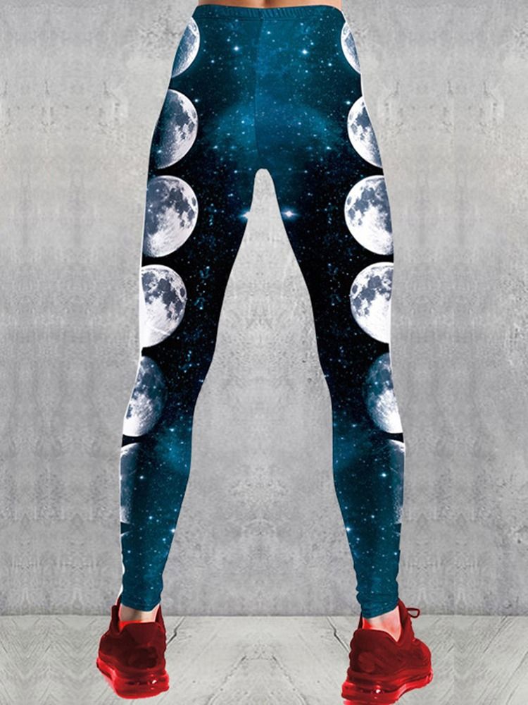 Kvinnor Color Block Print High Waist Gym Sports Yoga Pants High Waist Tiktok Leggings