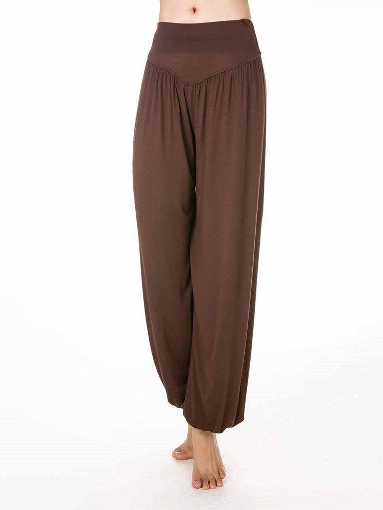 Kvinnor Modal Solid Andningsbar Yoga Harem Pants