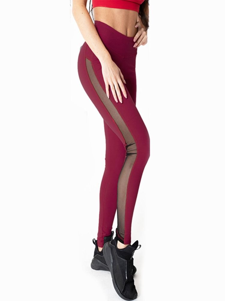 Kvinnors Andningsbara Lapptäcke I Full Längd Leggings Yoga Byxor Hög Midja Tiktok Leggings