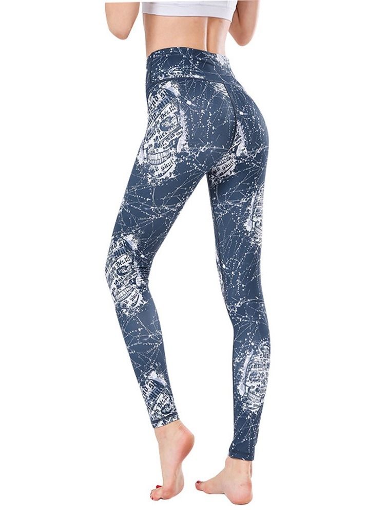 Kvinnors Blommiga Kvinnliga Fotlängsbyxor Yogabyxor Med Hög Midja Tiktok Leggings