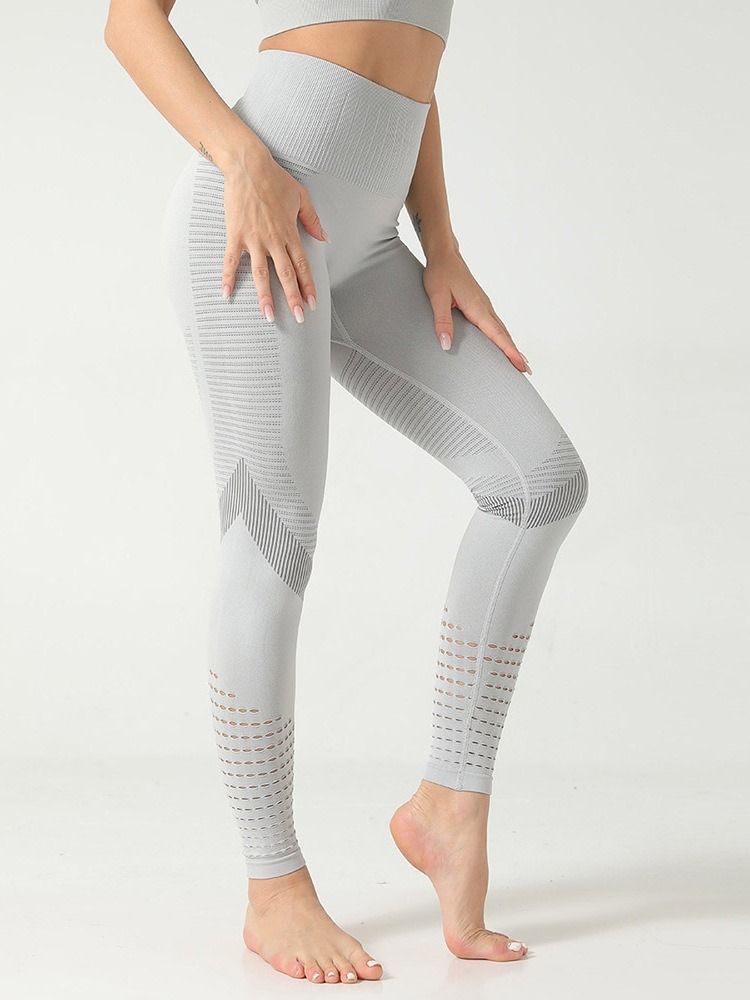 Kvinnors Fasta Lapptäcke Nylon Anti-svett Full Längd Yoga Byxor Hög Midja Tiktok Leggings