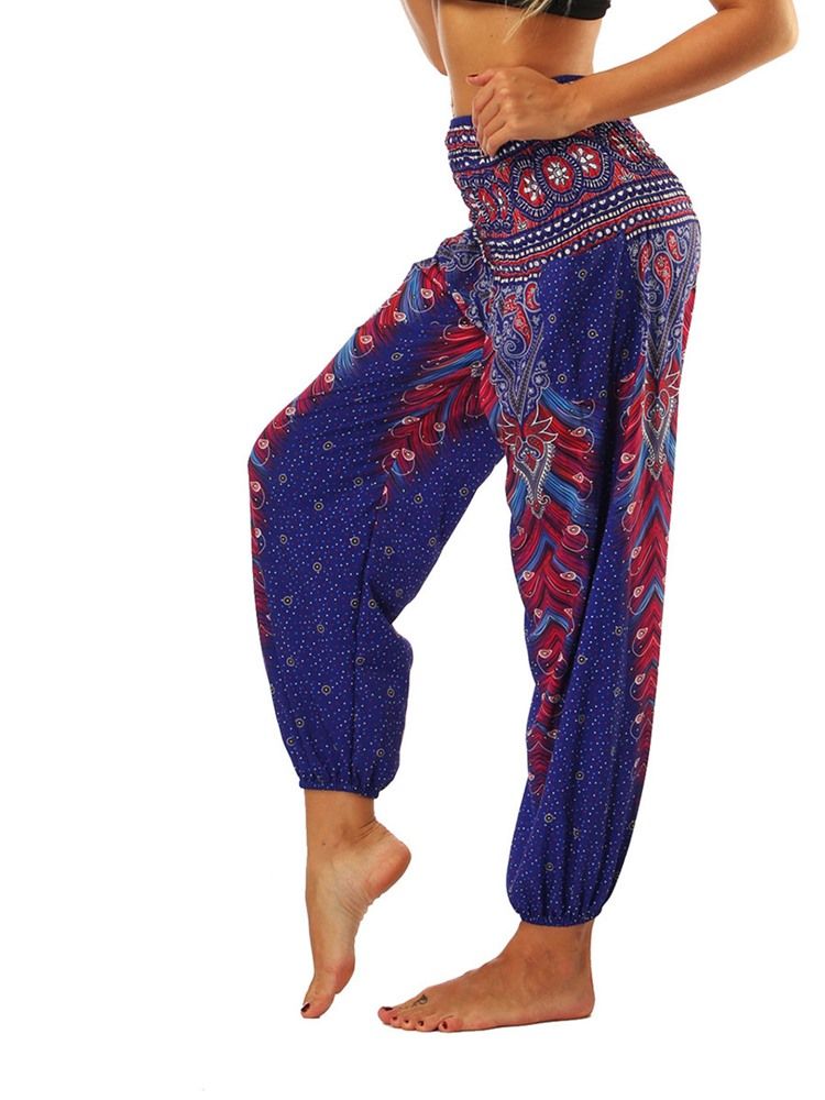 Kvinnors Geometriska Tryck Boho Yoga Harem Pants