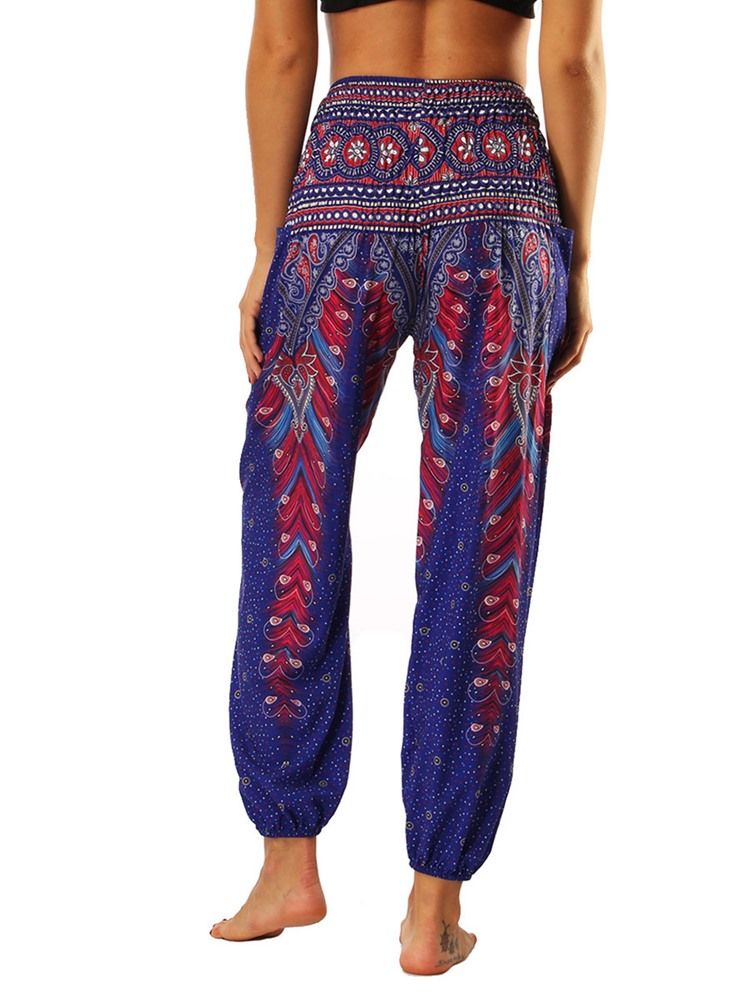 Kvinnors Geometriska Tryck Boho Yoga Harem Pants