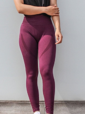 Kvinnors Lapptäcke Solid Anti-svettbyxor Yogabyxor Hög Midja Tiktok Leggings