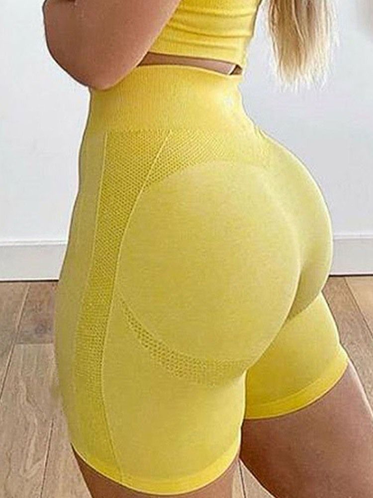 Kvinnors Solida Nylon Sömlösa Leder Andningsbyxor Kvinnliga Byxor Yogabyxor Hög Midja Tiktok Leggings