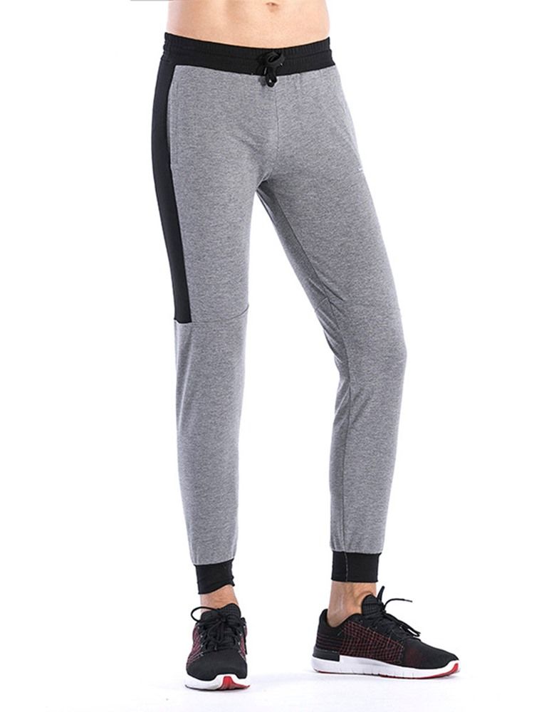 Män Color Block Patchwork Ankle Length Sports Pants