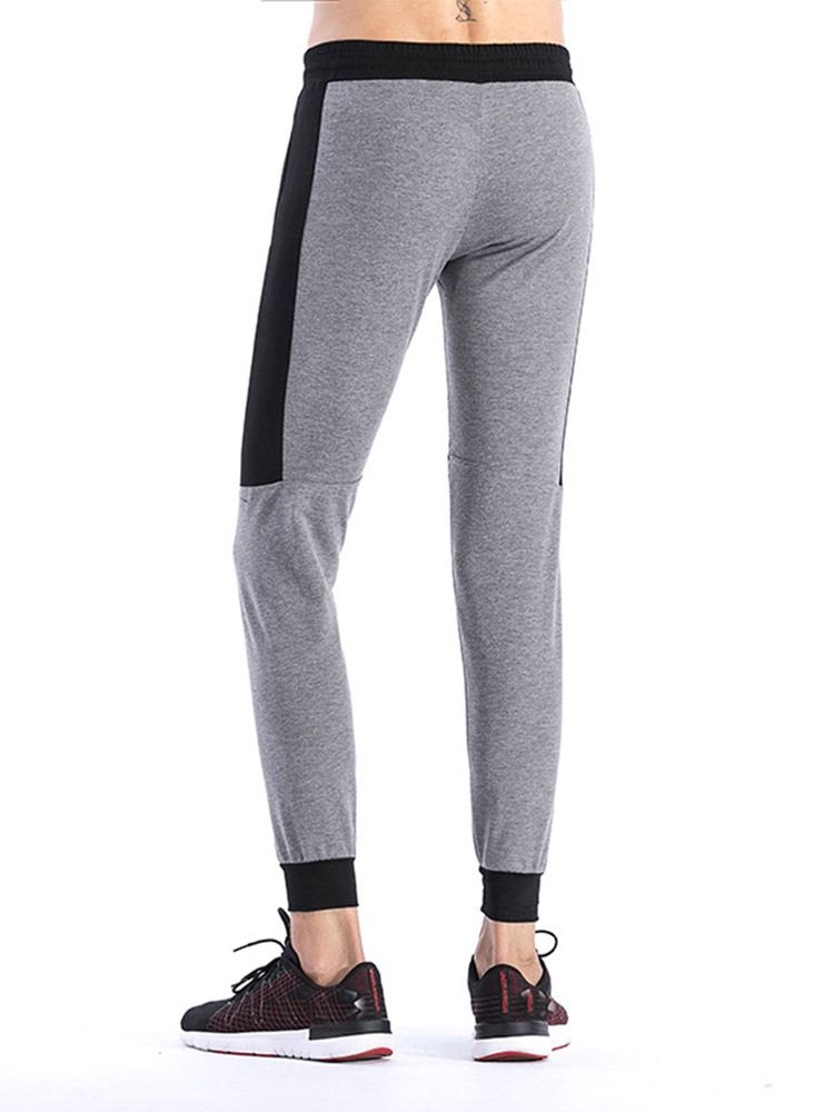 Män Color Block Patchwork Ankle Length Sports Pants