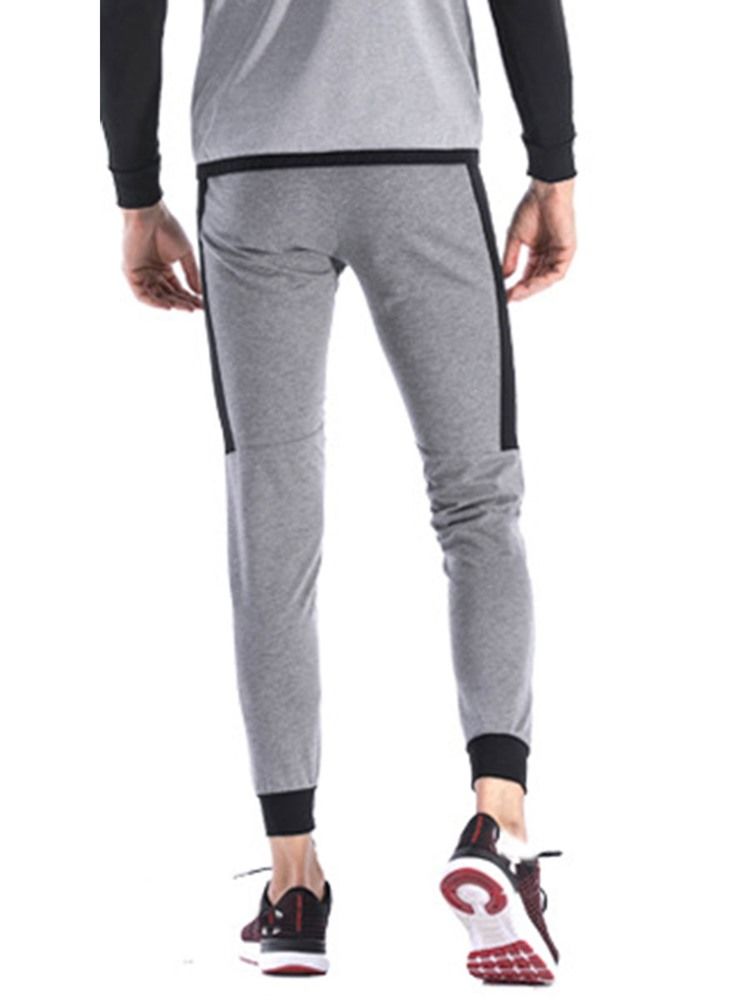 Män Color Block Patchwork Ankle Length Sports Pants