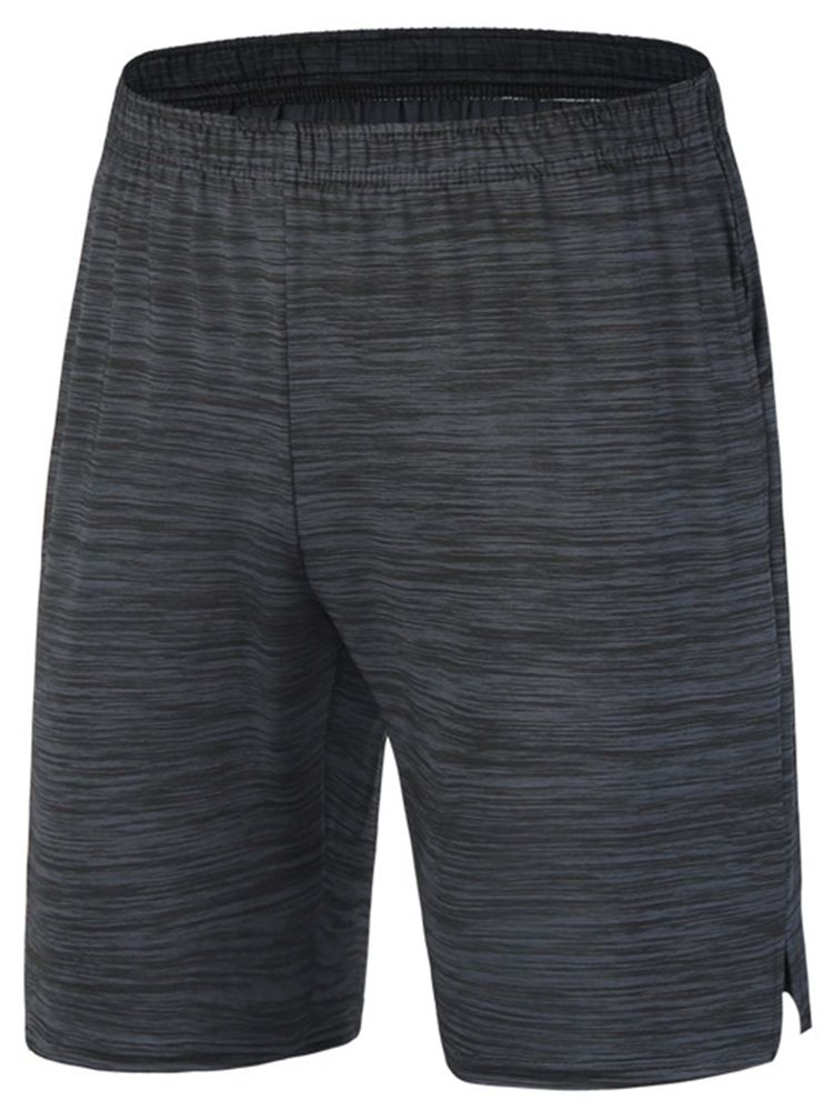 Män Solid Anti-shrink Sport Shorts Löpbyxor