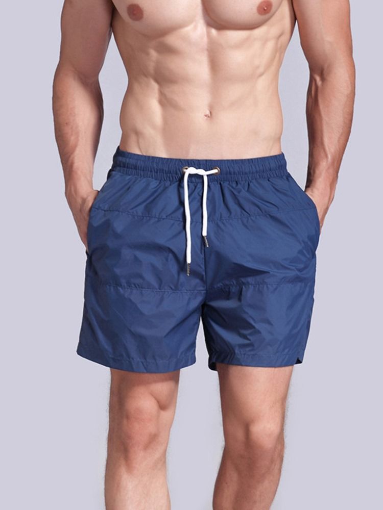 Män Solid Quick Dry Shorts Basket Gym Gymbyxor