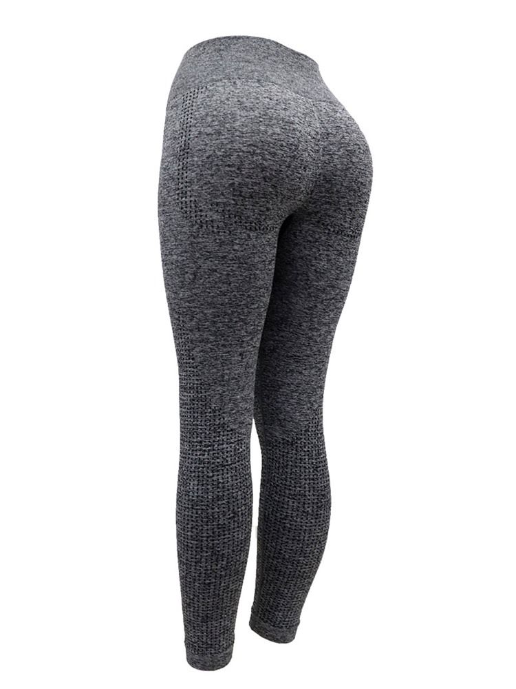 Polyester Solid Sömlös Led Andas Kvinnlig Fotlängd Yogabyxor Hög Midja Tiktok Leggings