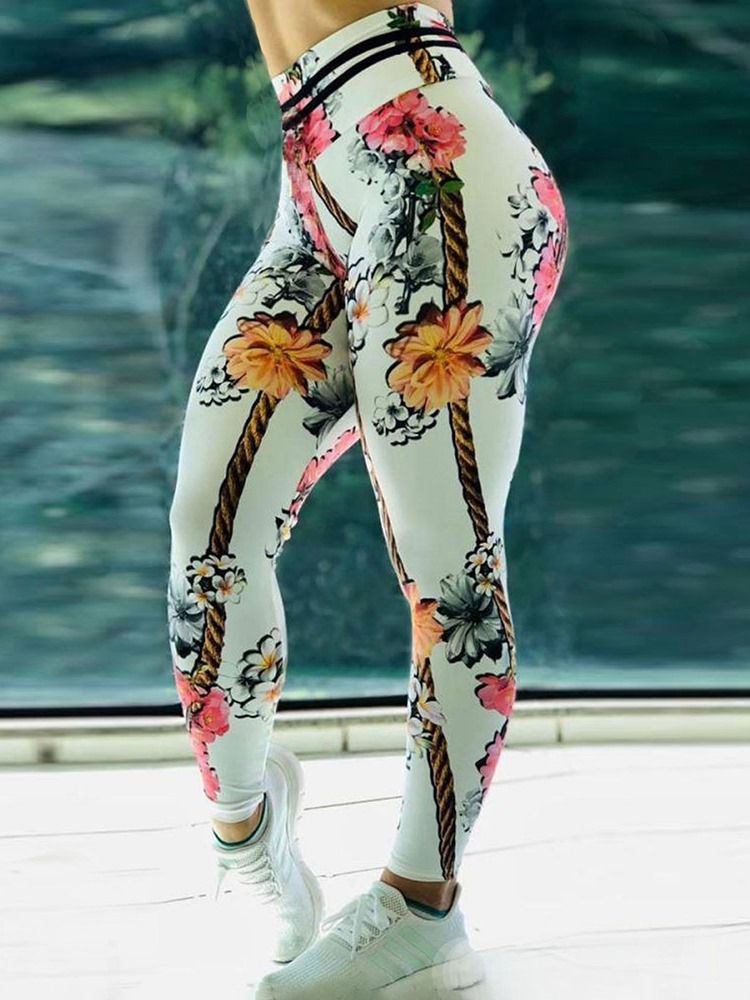 Print Floral Whip Nylon High Waist Women's Leggings Yogabyxor High Waist Tiktok Leggings