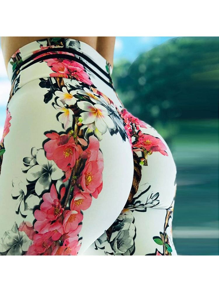 Print Floral Whip Nylon High Waist Women's Leggings Yogabyxor High Waist Tiktok Leggings