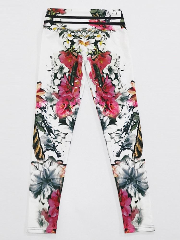 Print Floral Whip Nylon High Waist Women's Leggings Yogabyxor High Waist Tiktok Leggings