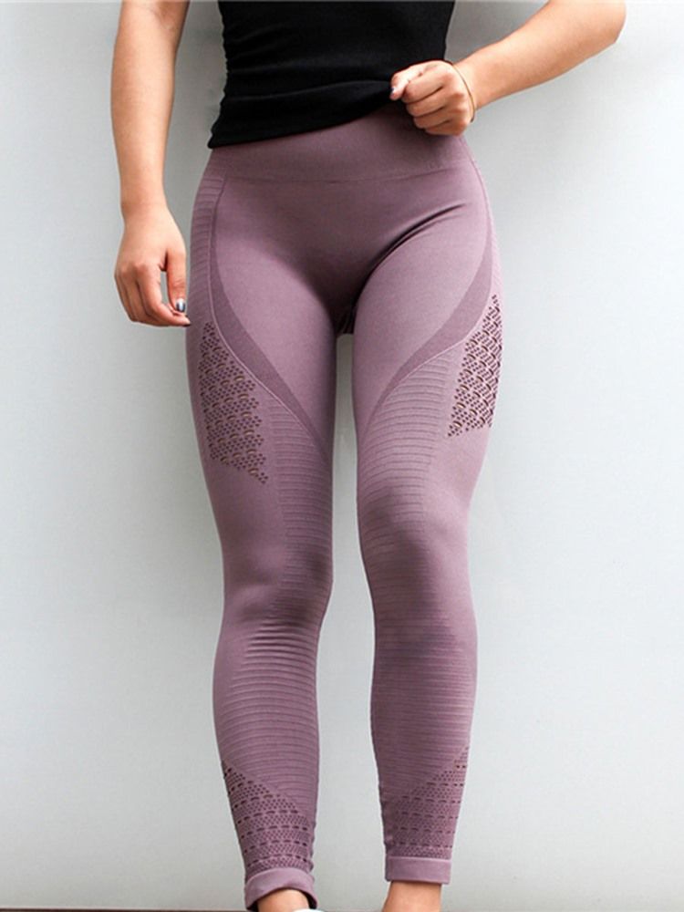 Snabbtorkning Av Nylon I Solid Tennis I Full Längd Leggings Yoga Hög Midja Tiktok Leggings