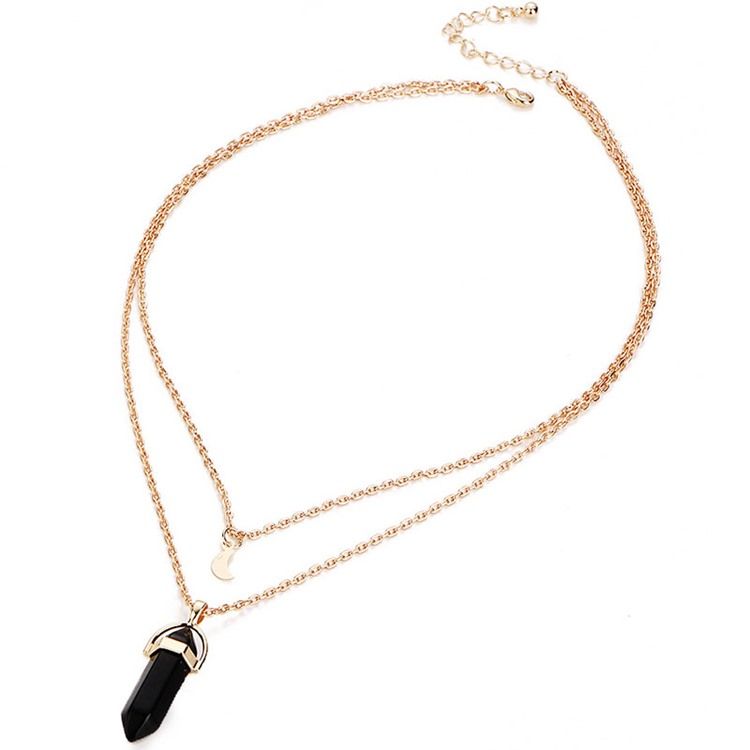 Double-layer Moon Bullet Halsband För Kvinnor