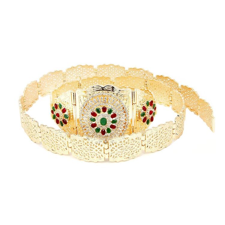 Ethnic Diamond Metal Belt