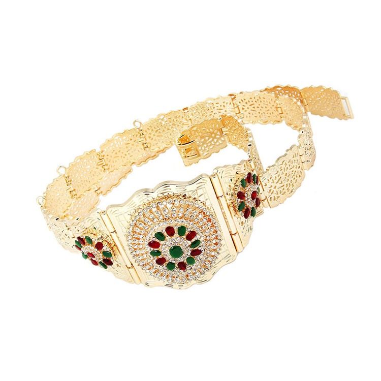 Ethnic Diamond Metal Belt