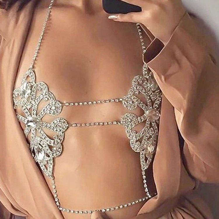 Rhinestone Body Chain Necklace