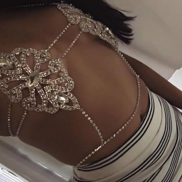 Rhinestone Body Chain Necklace