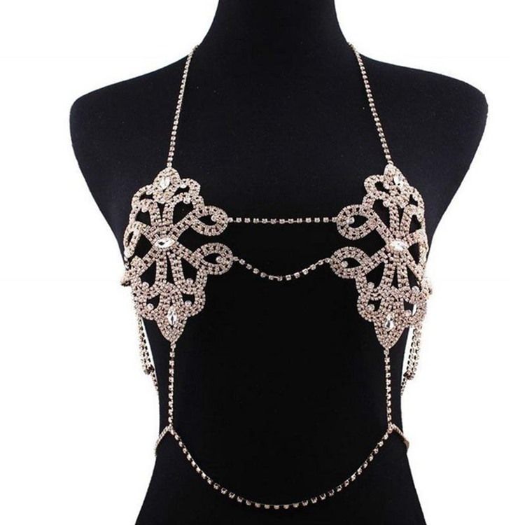 Rhinestone Body Chain Necklace