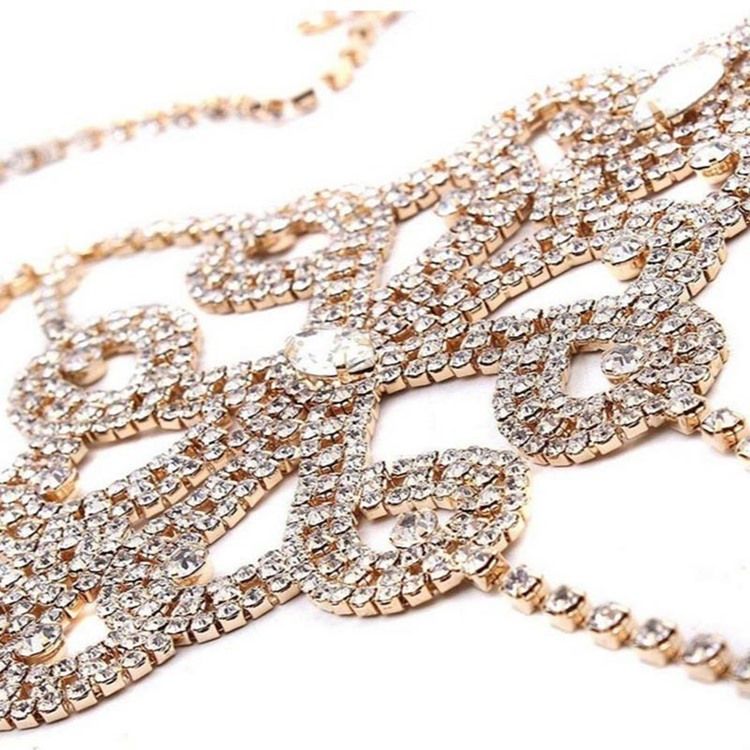 Rhinestone Body Chain Necklace