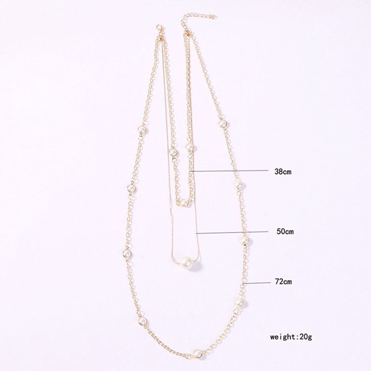 Sweet Pearl Inlagda Kvinnliga Halsband