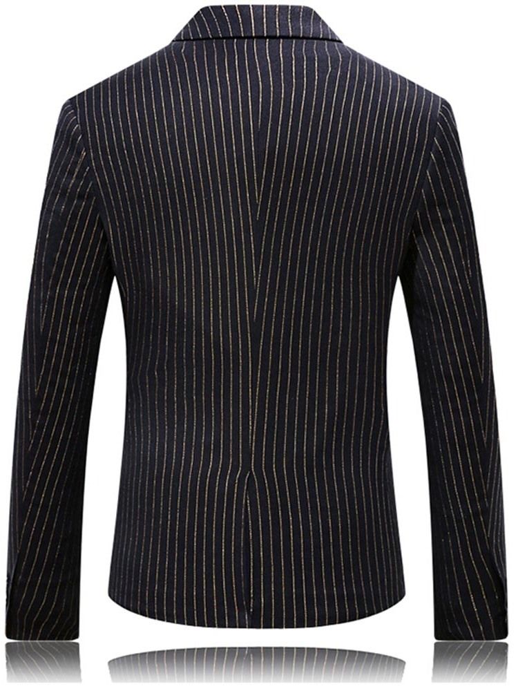 Knapp Casual Notched Lapel Men's Blazers För Fritid