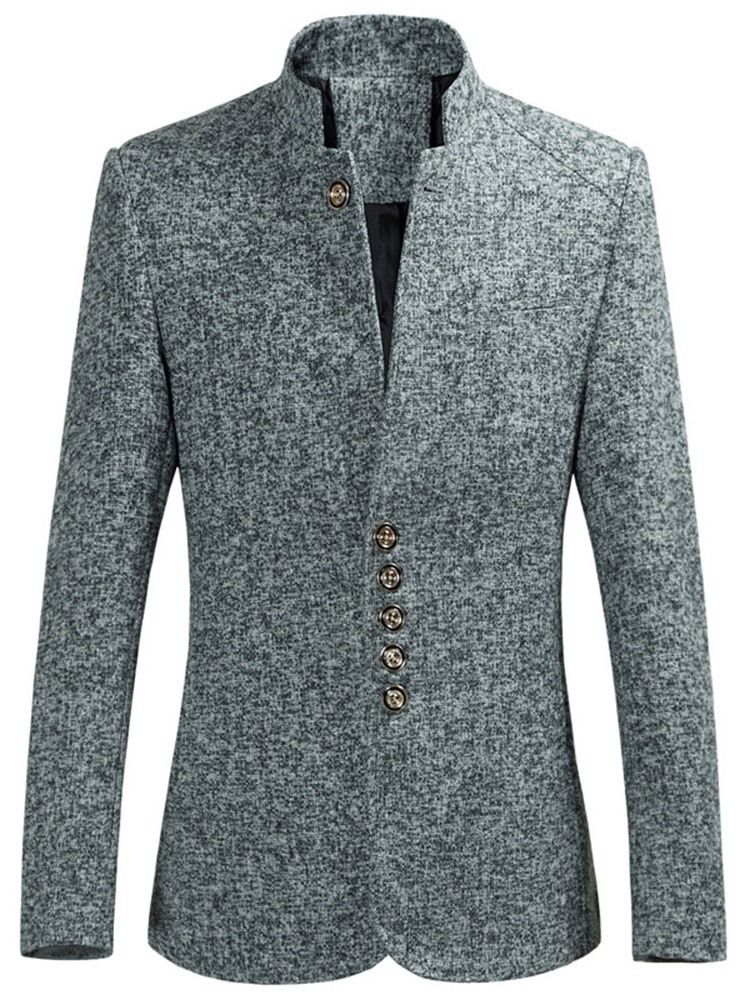 Mandarin-krage För Män Slim Slim Leisure Blazer