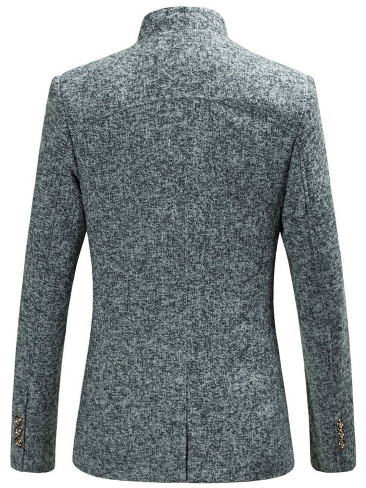 Mandarin-krage För Män Slim Slim Leisure Blazer