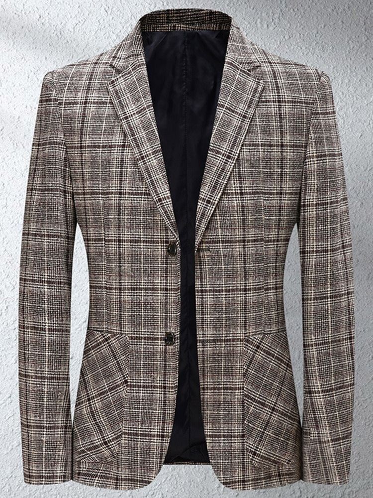 Notched Lapel Casual Men's Slim Leisure Blazer