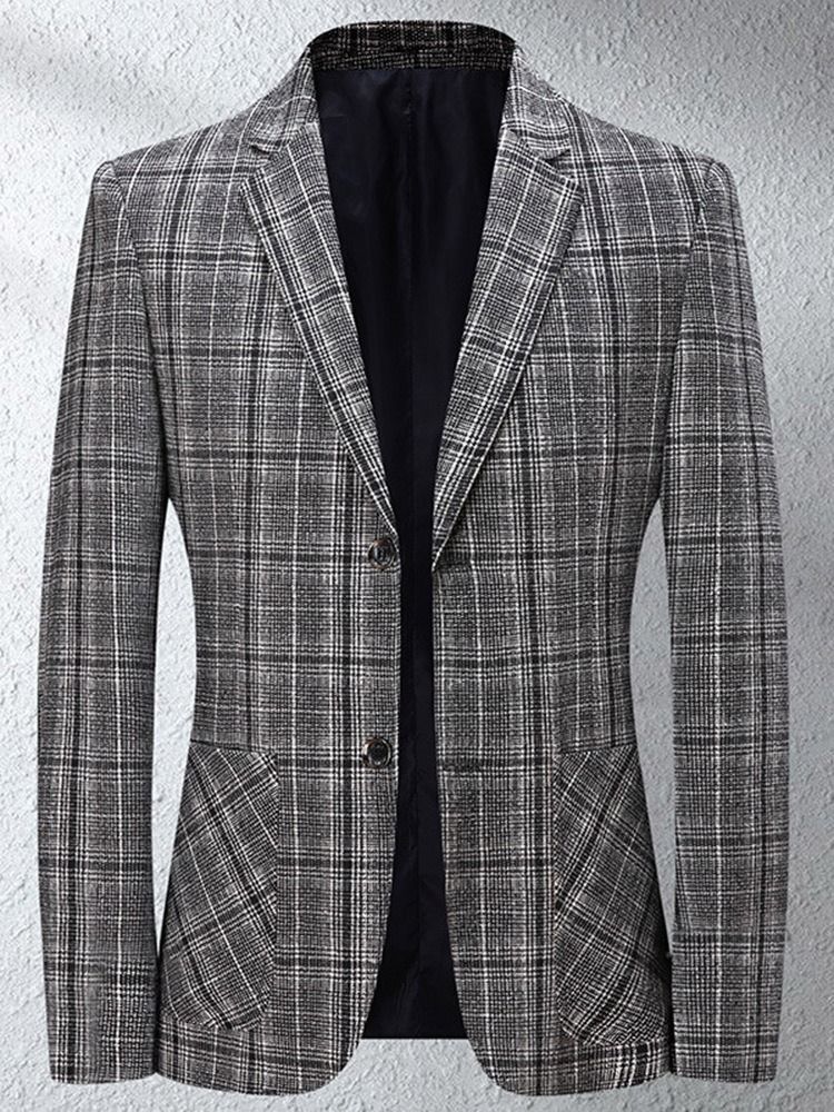 Notched Lapel Casual Men's Slim Leisure Blazer