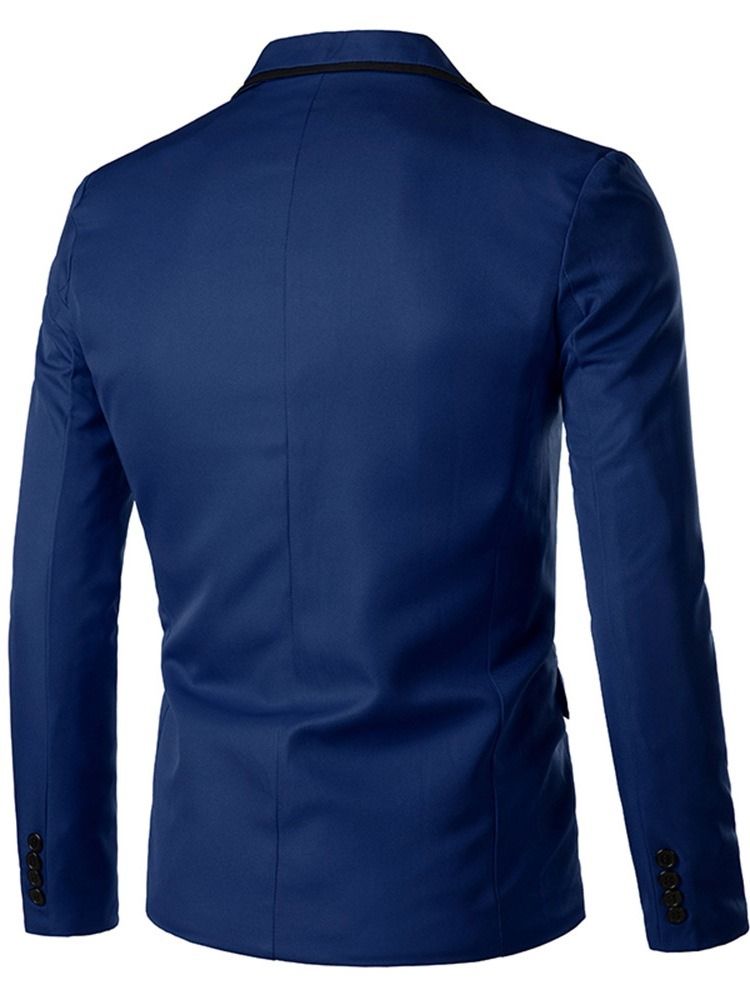 Notched Lapel One Button Men's Leisure Blazer