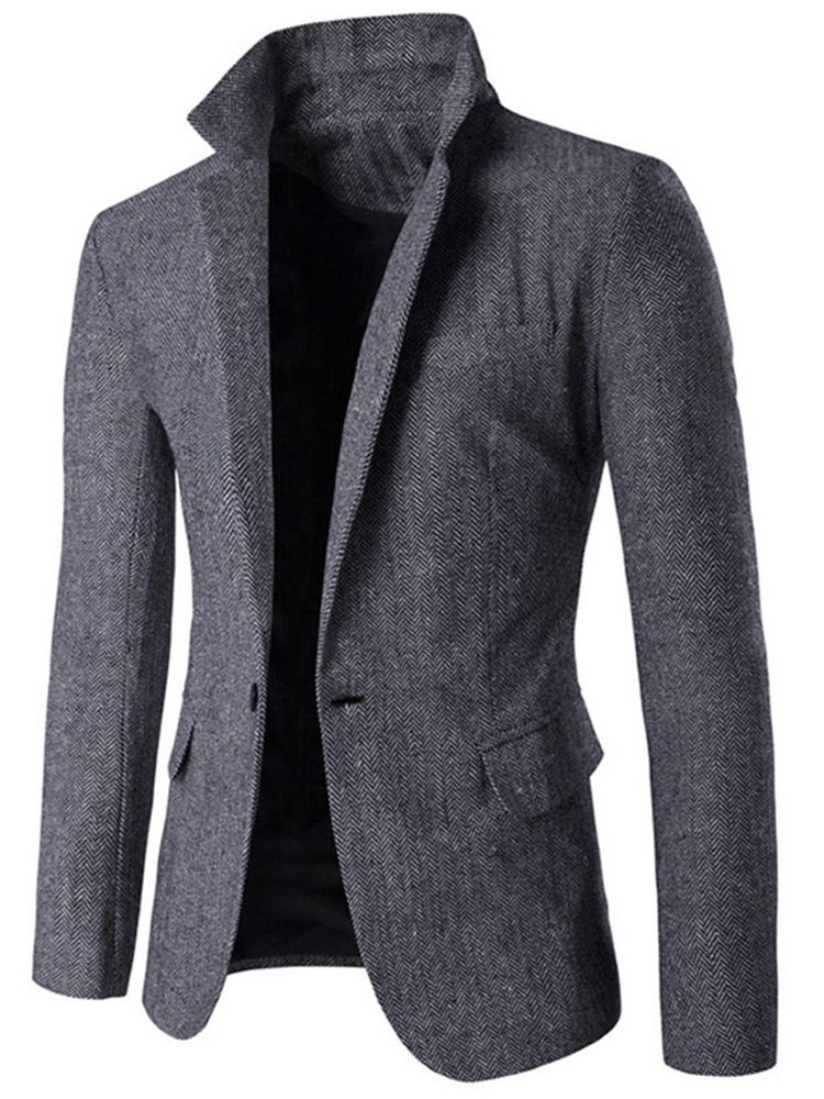 Notched Lapel Slim Slim Blazer För Män