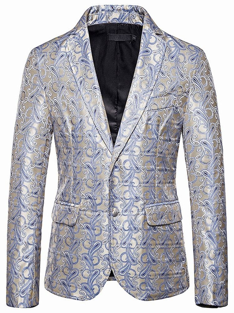 Single-breasted Print Casual Men's Leisure Blazer