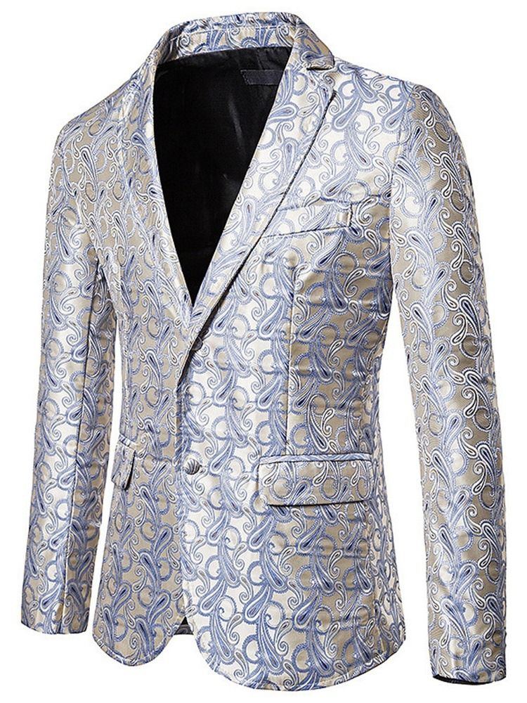 Single-breasted Print Casual Men's Leisure Blazer