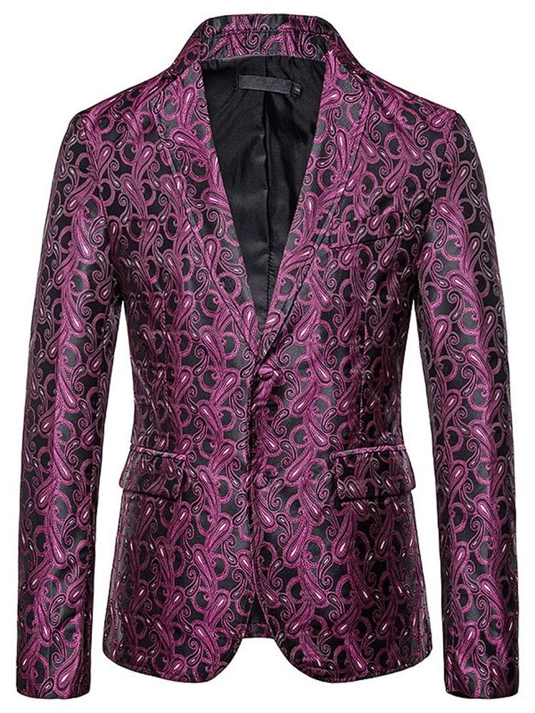 Single-breasted Print Casual Men's Leisure Blazer