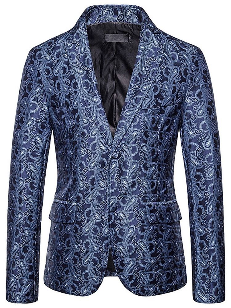 Single-breasted Print Casual Men's Leisure Blazer