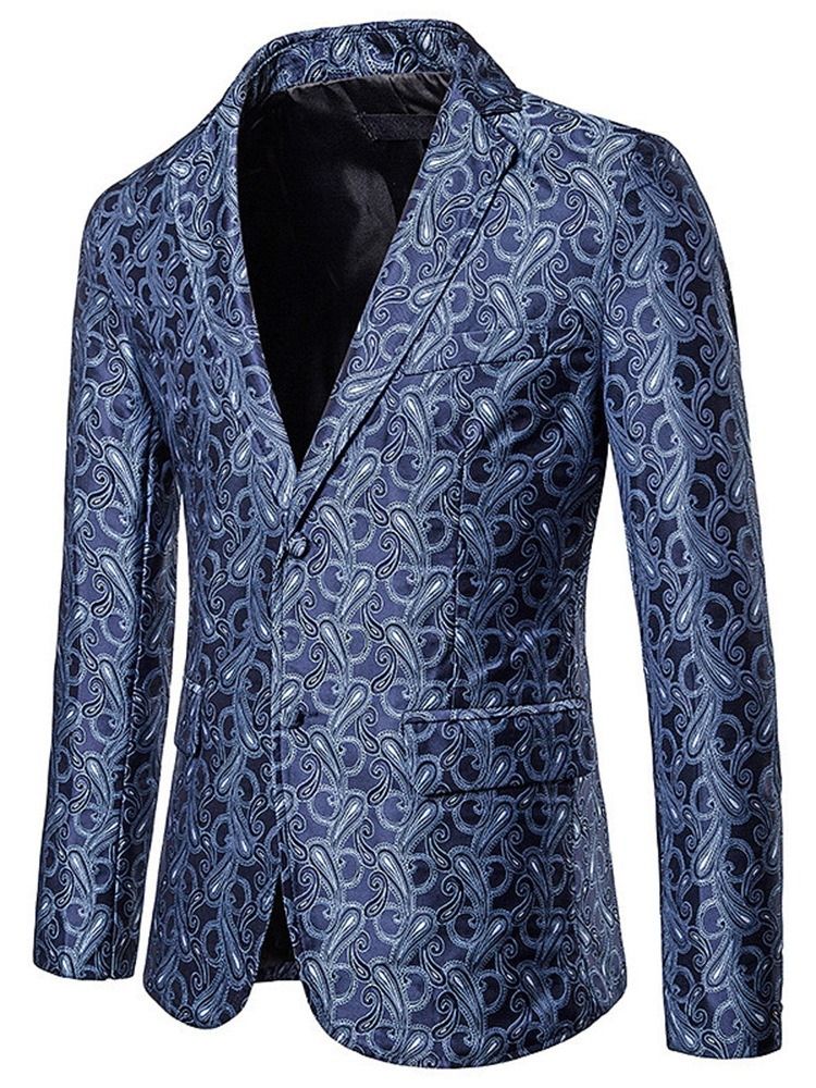 Single-breasted Print Casual Men's Leisure Blazer