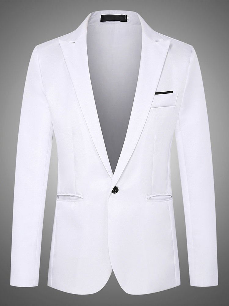 Slim Casual Plain Men's Blazer