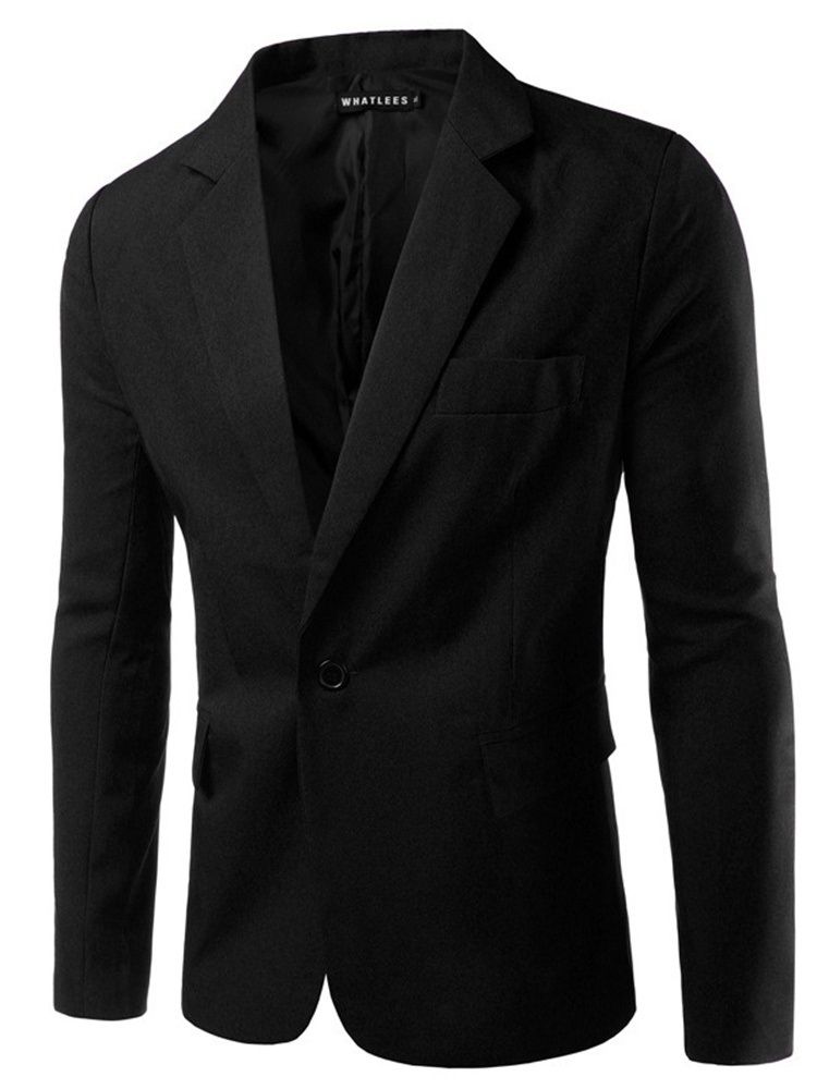 Slim One Button Casual Men's Blazer För Fritid