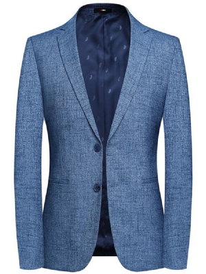 Slim Patchwork Enbröst Herr Blazer