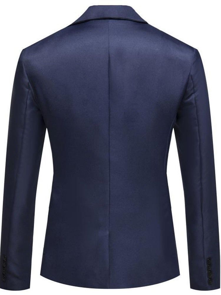 Slim Plain Notched Lapel Blazer För Män