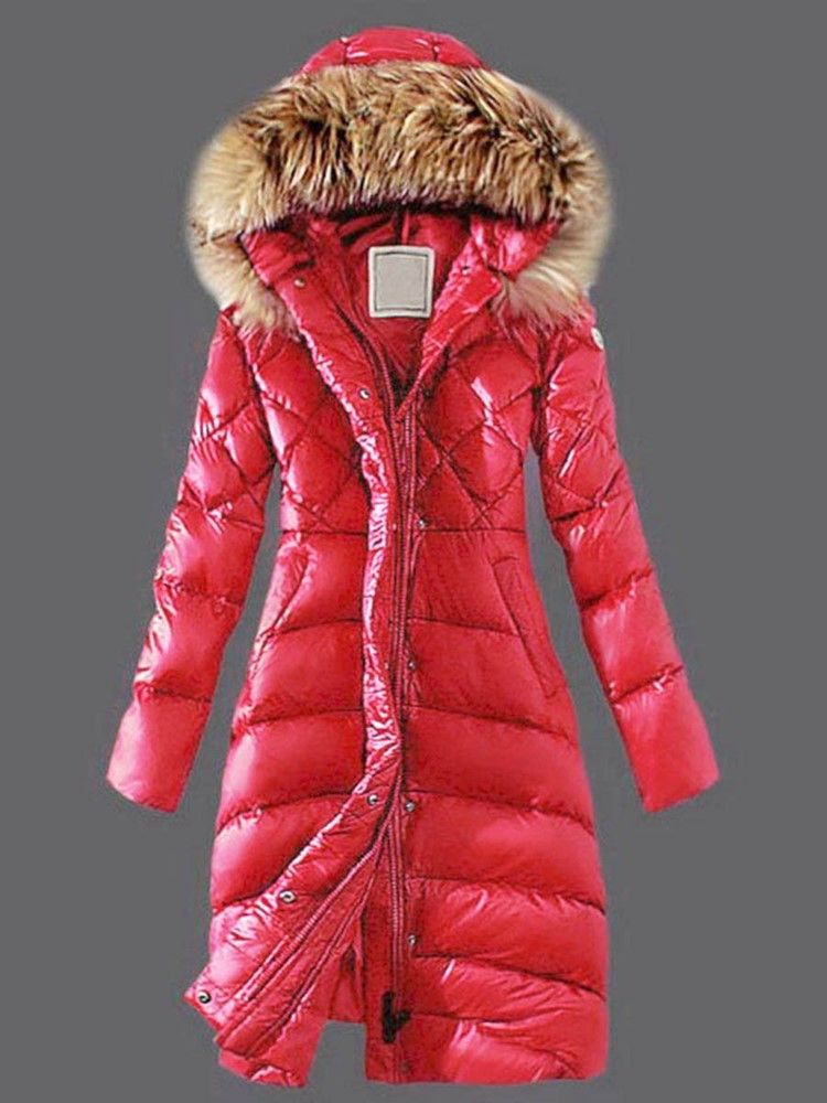 Faux Fur Hooded Long Warm Thicken Women's Winter Overcoat