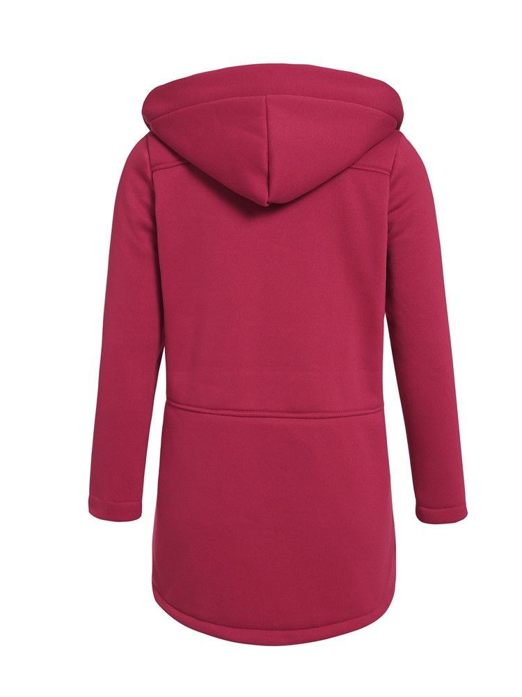 Straight Zipper Hooded Mid-length Women's Overcoat